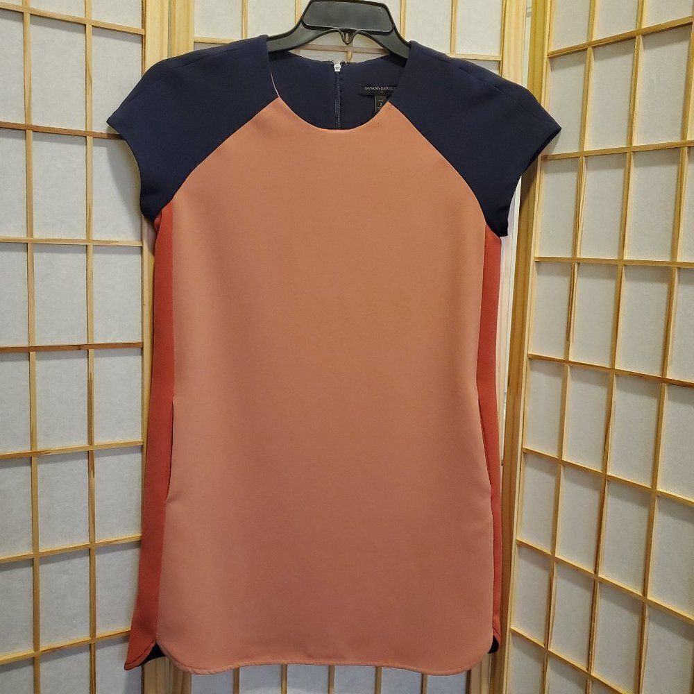 Banana Republic Color Block Pockets Blouse 2P - Picture 1 of 8